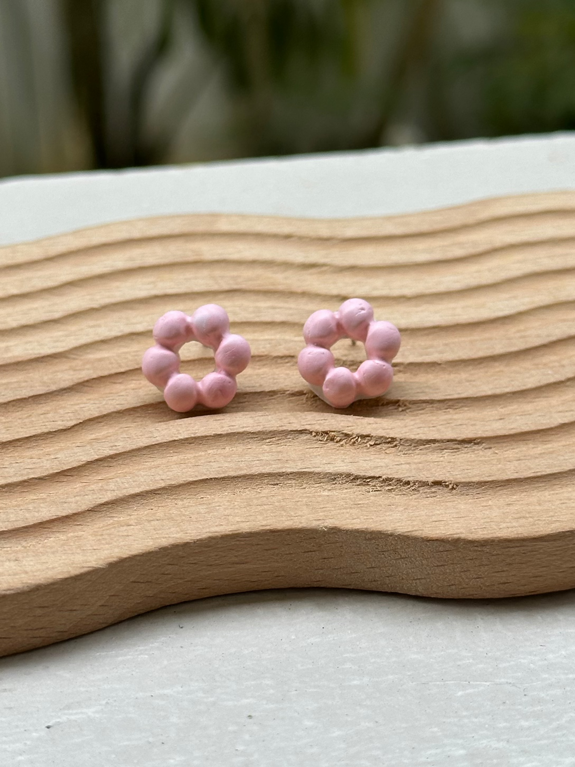 Mini Strawberry Mochi Donut Ear Stud